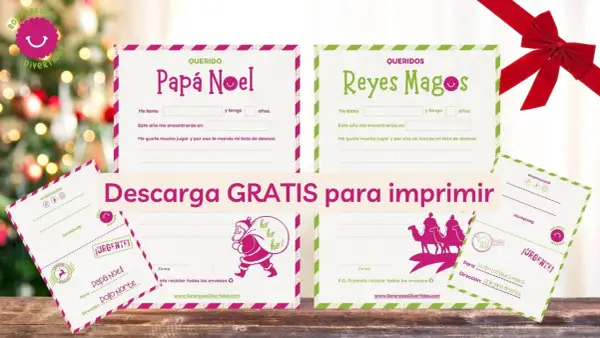 Plantillas para carta papa noel y reyes magos, listas para descargar e imprimir. ¡Pide tus deseos!