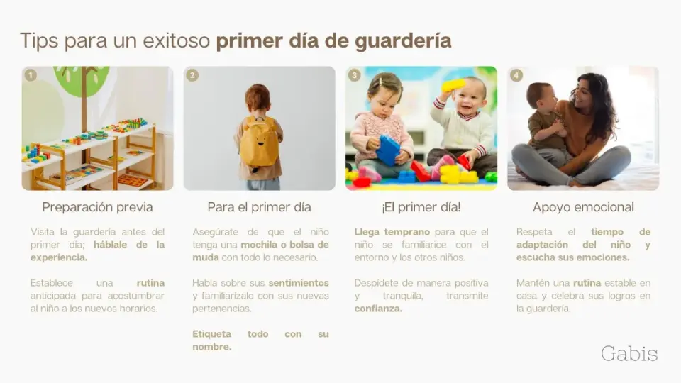 Primer día de guardería - Guía para una adaptación tranquila